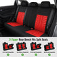 ⏳🔥LIMITED-TIME 50% OFF! ⏰Car Seat Covers for 5 Seats Universal, Fabric Breathable Car Front & Rear Seat Protectors, Airbag Compatible, Full Protection, Fits Most Cars Trucks Vans SUVs, Red Gray Black Blue Seat Covers