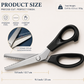 Stainless Steel Pinking Shears – 9.1" Zig Zag Fabric Scissors for Sewing, Quilting, Dressmaking & DIY Crafts