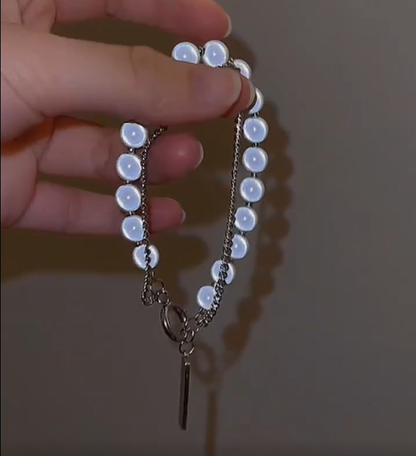 Glow Pearls Double Layers Bracelet