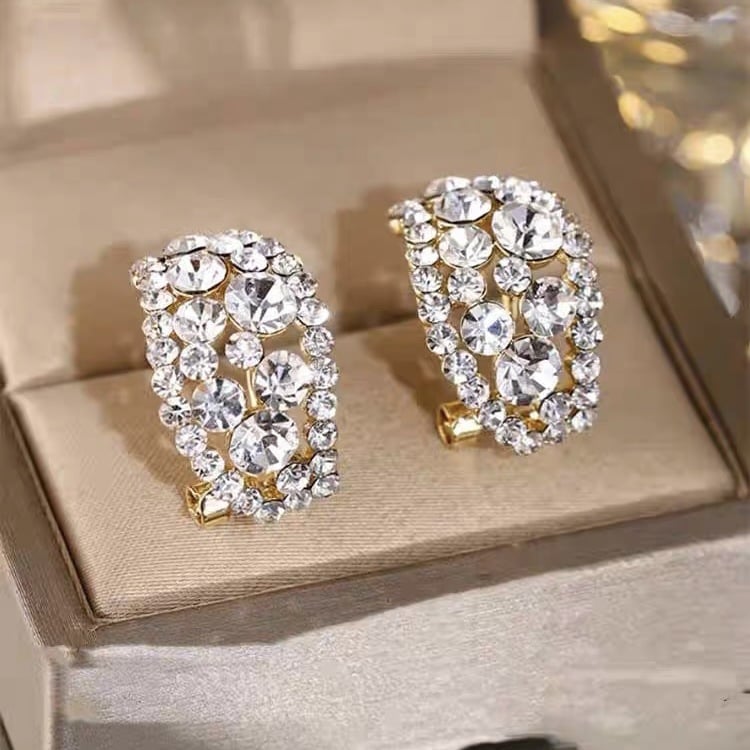 🎁Lab-Created Diamonds Hoop Earrings （Buy 1 Get 1 Free）