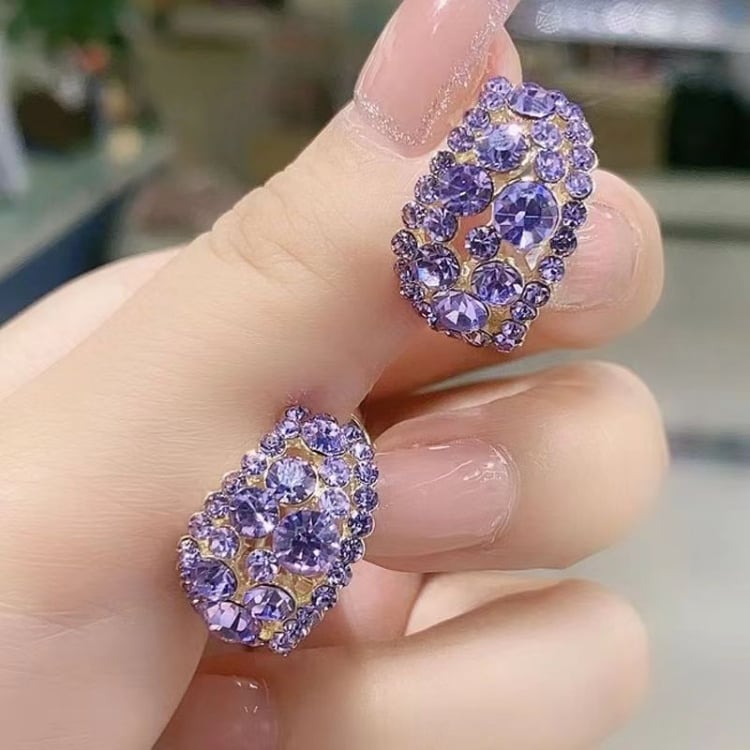 🎁Lab-Created Diamonds Hoop Earrings （Buy 1 Get 1 Free）
