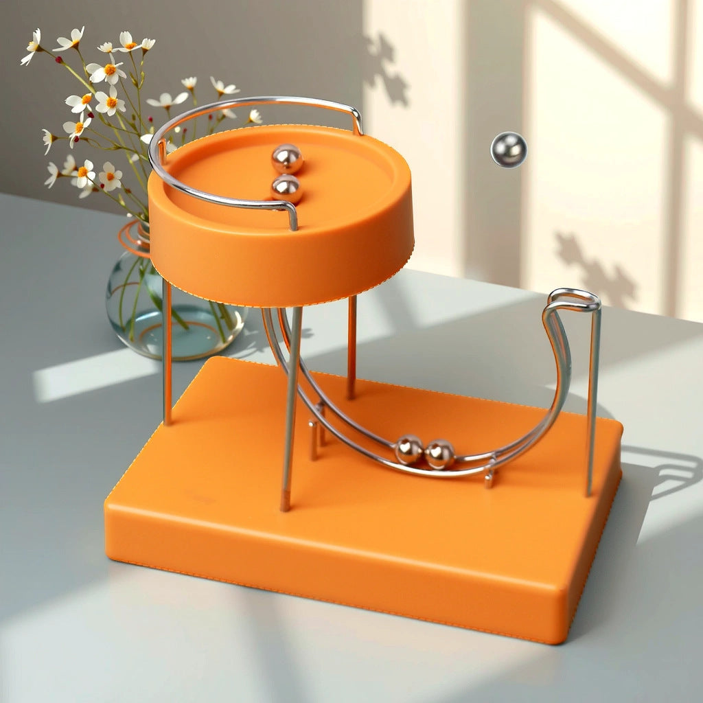 Kinetic Art Perpetual Motion Marble Machine Ornament