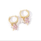 🌸Fashion crystal four-petal flower pearl earrings