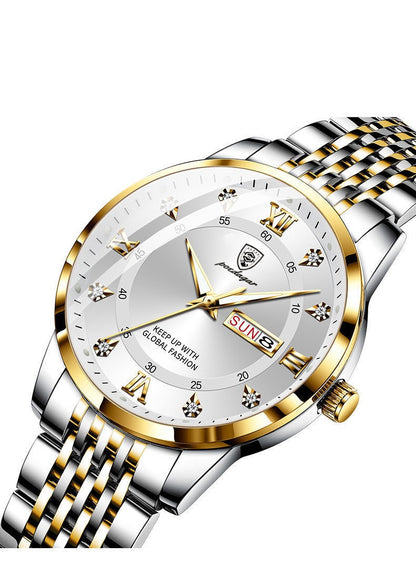 Men's Waterproof Luminous Calendar Quartz Watch