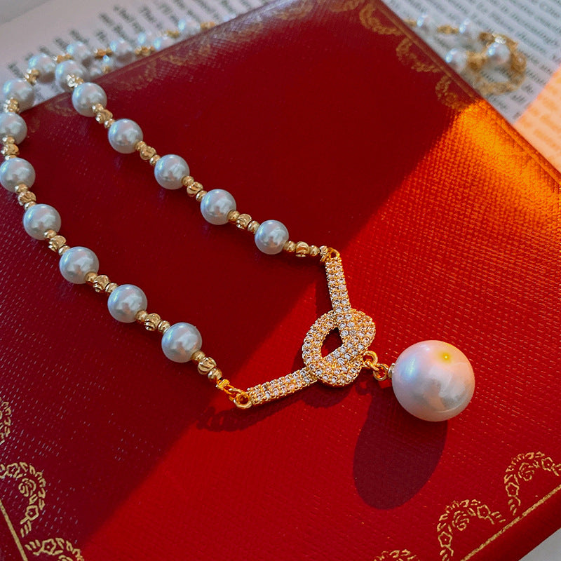 💜 Pearl Concentric Knot Necklace