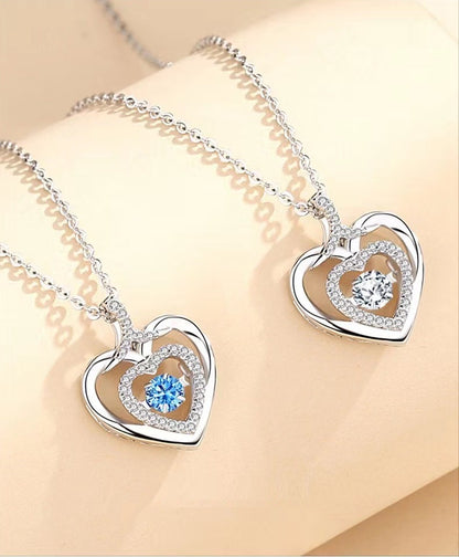 💗Beating Heart Sparkling Women's Silver Necklace