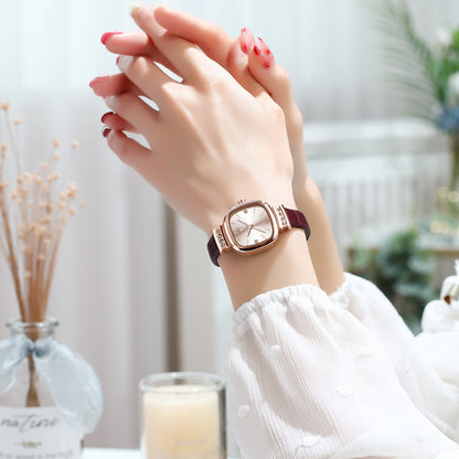 Swiss New Ultra-thin Square Fashion Casual Ladies Quartz Watch