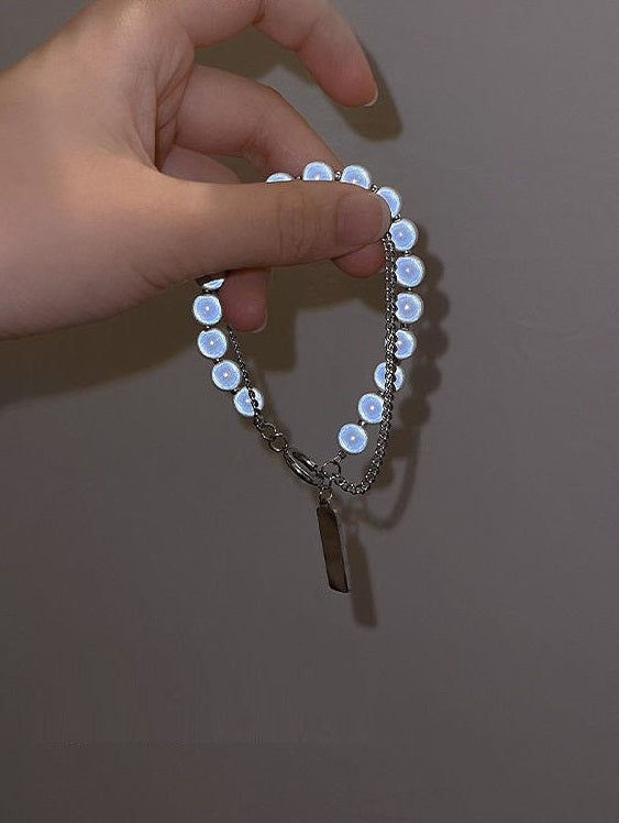 Glow Pearls Double Layers Bracelet