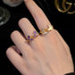 Golden thermochromic magnetic butterfly necklace
