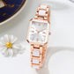 Waterproof Luxury Square Ceramic Diamonds Ladies Quartz Watch