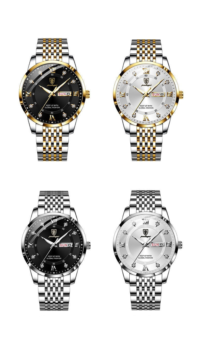 Men's Waterproof Luminous Calendar Quartz Watch