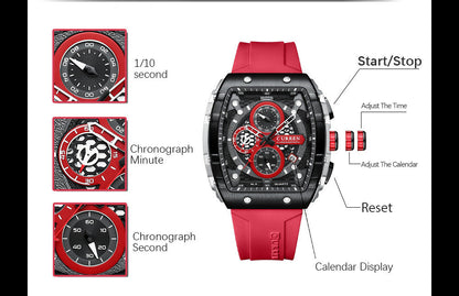 🌈Cyberpunk Futuristic Style⌚Men's Multifunctional Fashion Quartz Watch
