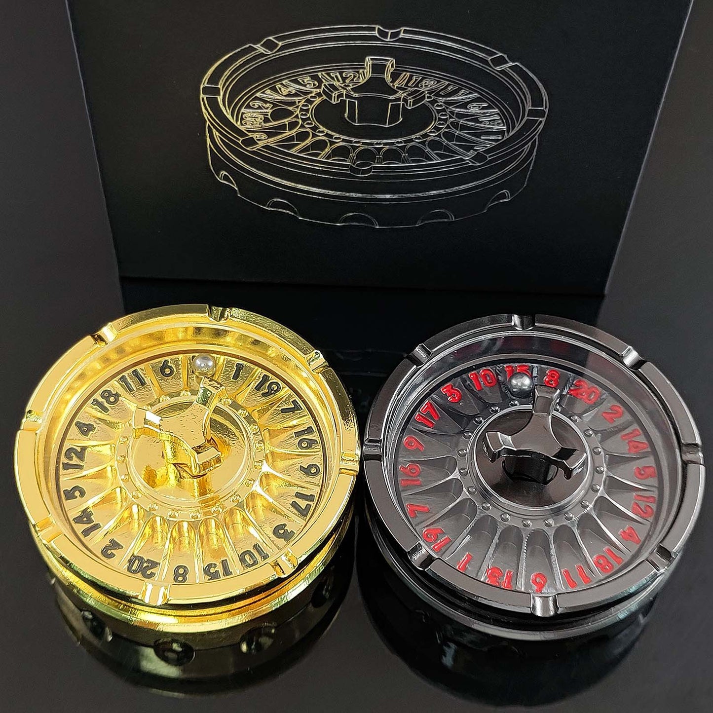🎲Punk Style👾Creative Metal D20 Spinner Table Game Dice