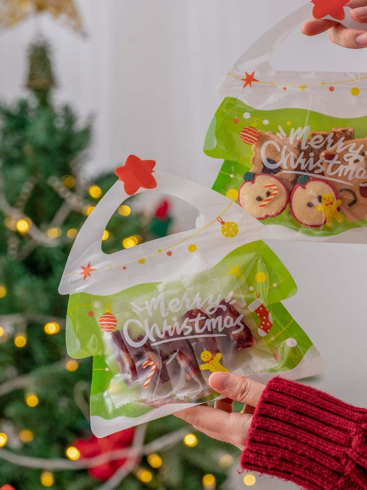 💖LAST DAY SALE 50% OFF!!🎁Easy Fill, Easy Seal🎄 Festive Self-Seal Treat Bags – Santa & Snowman Print | Resealable, Food-Safe & Perfect for Cookies, Chocolates & Little Gifts 🎅⛄