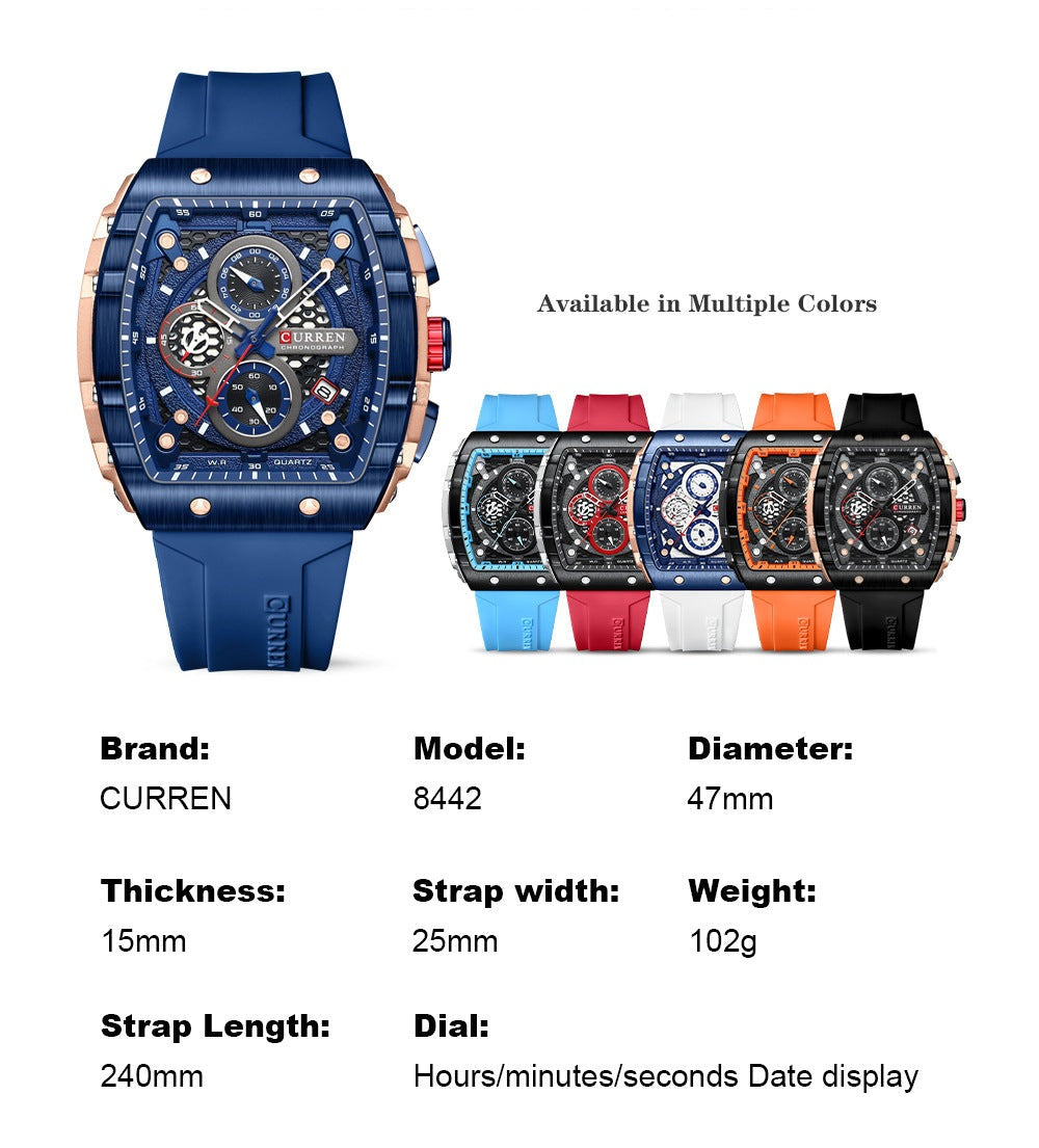 🌈Cyberpunk Futuristic Style⌚Men's Multifunctional Fashion Quartz Watch