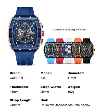🌈Cyberpunk Futuristic Style⌚Men's Multifunctional Fashion Quartz Watch