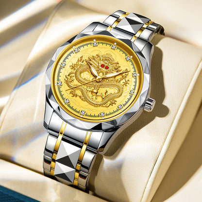 Golden Dragon Quartz Men's Watch