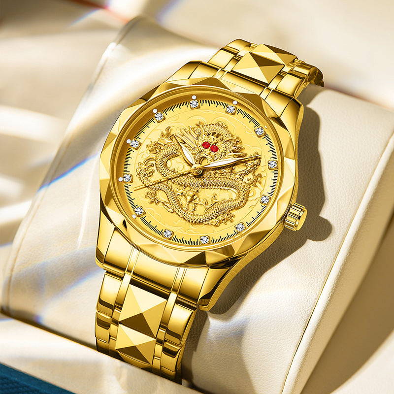 Golden Dragon Quartz Men's Watch