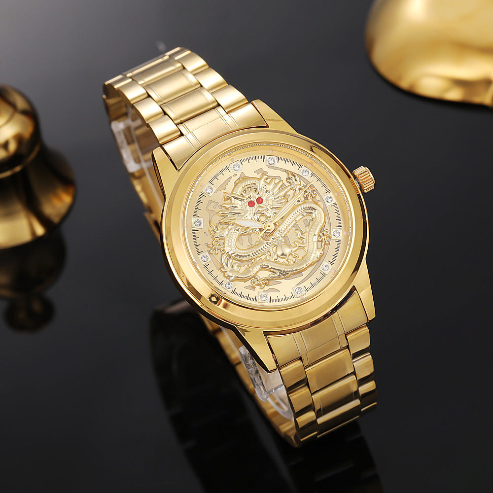 Golden Dragon Quartz Men's Watch