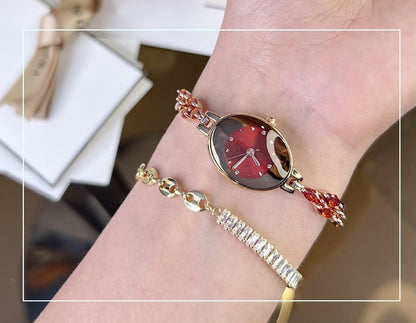 Womne's Colored Zircon Bracelet Watch