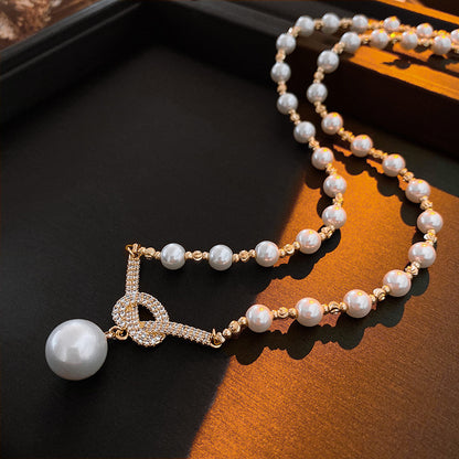 💜 Pearl Concentric Knot Necklace