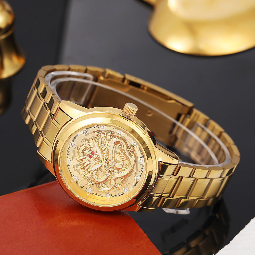 Golden Dragon Quartz Men's Watch