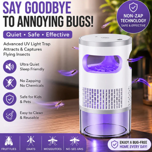 🔥HOT SALE 💥50K+ sold! 🦟 50% OFF! UV Mosquito Killer Lamp – quiet, USB, chemical-free. 🔇🌙