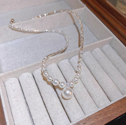 Pearl Necklace and Earring Set