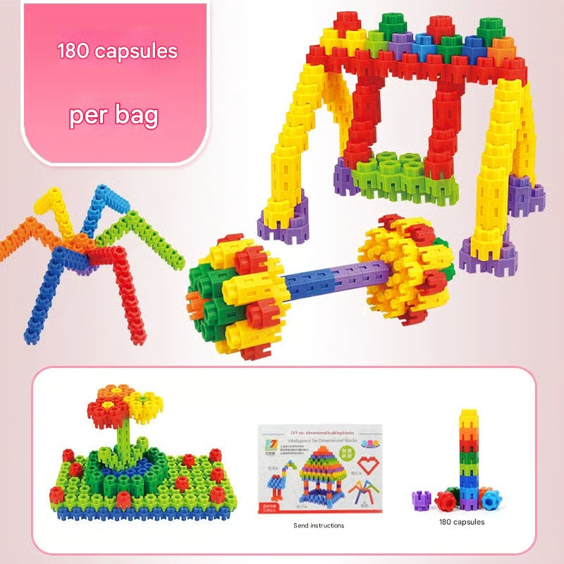 🧸Endless Fun with Snap-Together Hexagon Building Blocks🪄