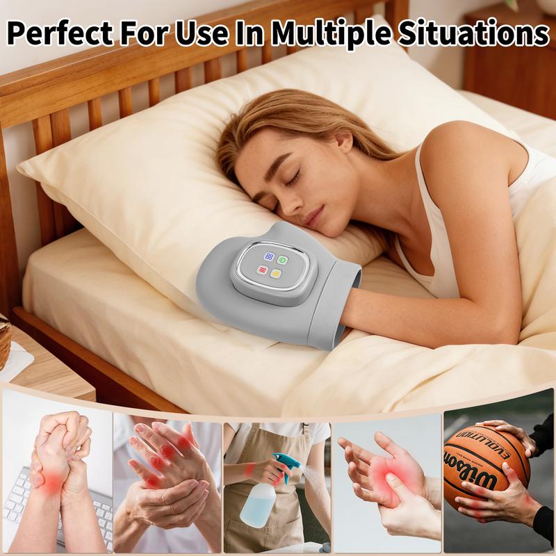💆 Soothe Tired Hands & Wrists – Air Compression Massager with 3 Modes, 5 Intensities & Auto Timer.