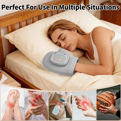 💆 Soothe Tired Hands & Wrists – Air Compression Massager with 3 Modes, 5 Intensities & Auto Timer.