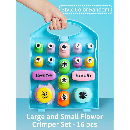 ✂️🌸⭐Kids DIY Flower Press Set - Large Embossing Machine & Stamps🎁