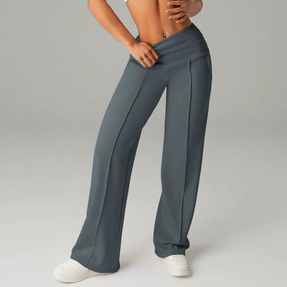 🥳2026 HOT SALE🥳💞50K+ SOLD!☕🧘‍♀️Women's High Waist Wide Leg Pants – Soft stretch fabric, gentle tummy control! Flattering fit for every shape. Easy pull-on, no tricky buttons. Your everyday essential🧵🦵