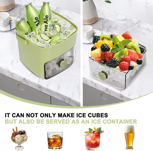 ⏳Time-Limited Special⏰Essential for summer🥤🧊 Ice Cube Maker with Storage – 48 cubes at once, leak‑proof lid. Stackable, saves space.
