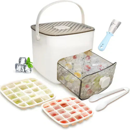 ⏳Time-Limited Special⏰Essential for summer🥤🧊 Ice Cube Maker with Storage – 48 cubes at once, leak‑proof lid. Stackable, saves space.