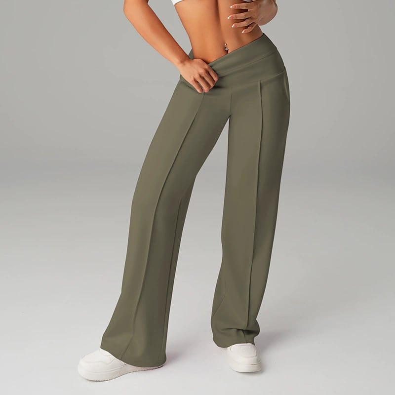 🥳2026 HOT SALE🥳💞50K+ SOLD!☕🧘‍♀️Women's High Waist Wide Leg Pants – Soft stretch fabric, gentle tummy control! Flattering fit for every shape. Easy pull-on, no tricky buttons. Your everyday essential🧵🦵