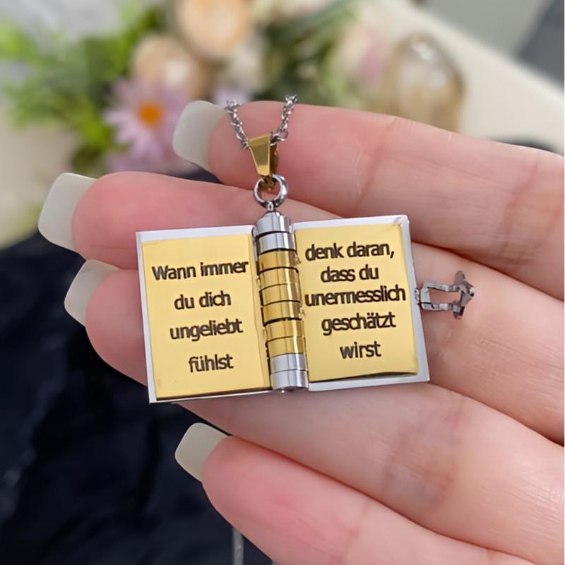 📖Openable Heart Book Pendant Necklace – Sentimental, Hypoallergenic, Gift-Ready ✨