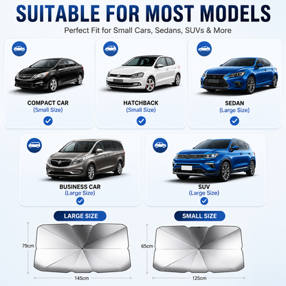 🔥Upgraded Car Windshield Sun Shade Umbrella