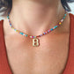 💜 Letter Beaded Necklace for Women🔤A-Z