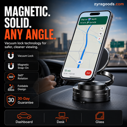 🔥Best Seller🔄360° Adjustable Vacuum Magnetic Phone Holder📱🚗