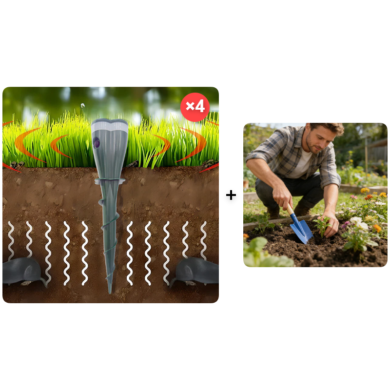 🌸Spring Sale 50% OFF🌸 Solar Powered Waterproof Screw Mole Repellent