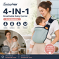 ⏳Time-Limited Special⏰4-in-1 Breathable Baby Carrier – 0-36 Months, Front/Back/Facing In/Out – Hands-Free Comfort for Parent & Baby! ✨