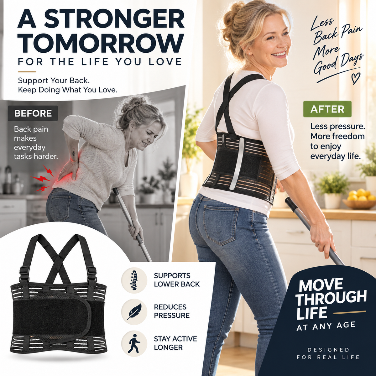 Breathable Posture Corrector - Back Pain Relief & Tummy Control