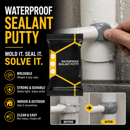 🚨Flash Sale Alert✨Moldable Waterproof Sealant Putty, Fast Sealing for Gaps, Pipes & Cracks