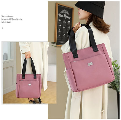 2024 Large Capacity Waterproof Multi Pocket Nylon Shoulder Bag