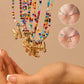 💜 Letter Beaded Necklace for Women🔤A-Z