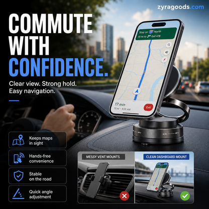 🔥Best Seller🔄360° Adjustable Vacuum Magnetic Phone Holder📱🚗