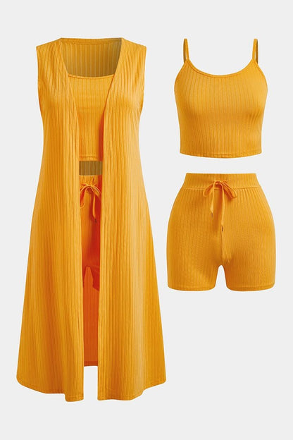 💎Free Shipping 💎 -50% ON THE 3-PIECE KNIT SET! 💎 Soft Top, Shorts & Cardigan: Breathable, Stretchy & Skin-Friendly for Ultimate Comfort