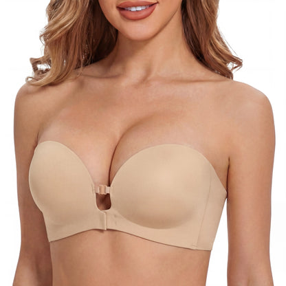 👙Last Day 50% Off🤍Women’s Seamless Front Closure Strapless Bra, Ultra Soft Moisture-Wicking Invisible Everyday Bra