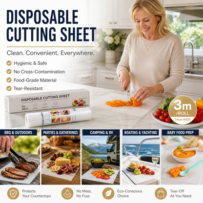 🥳2026 BESTSELLER🥳 PE Chopping Board Mat – Antibacterial, Anti-Flavor – Reusable & Odor-Proof – Ideal for Meat, Fish & Veggies! 🛡️💨